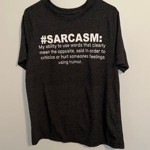 Seven Oaks Sarcasm Graphic T-Shirt Size Large